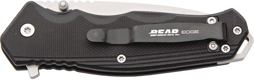Bear Edge G10 Sideliner 3.38" - W/clip Black Handle