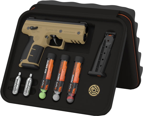 Byrna Sd Pepper Kit Tan W/ - 2 Mags & Projectiles