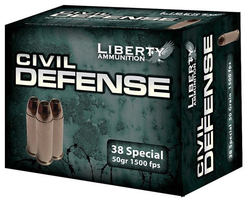 Liberty Civil Defense 38spcl - 50gr Hp 20rd 50bx/cs