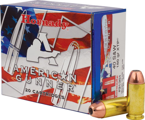 Hornady American Gunner 40s&w - 180gr Xtp 20rd 10bx/cs