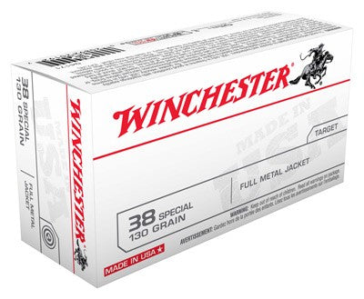 Winchester Usa 38 Special - 130gr Fmj-rn 50rd 10bx/cs