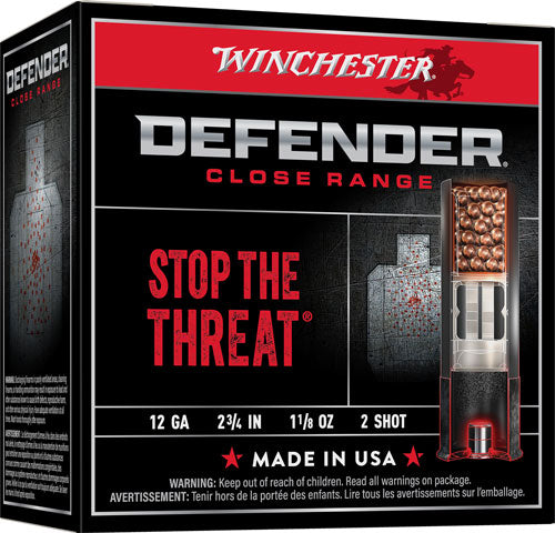 Winchester Defender 12ga 2.75" - #2 1-1/8oz 25rd 10bx/cs