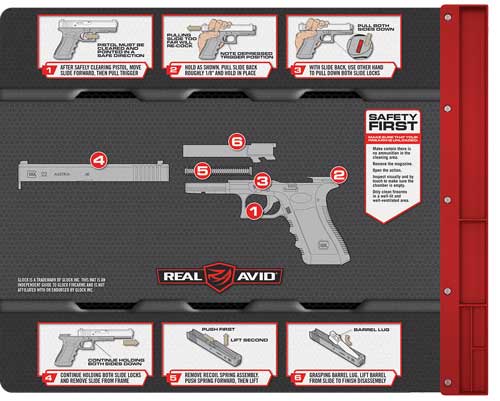 Real Avid Smart Mat For Glock - Parts Keeper/magnetic Neoprene