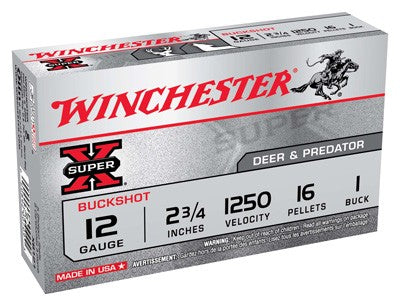 Winchester Super-x 12ga 2.75" - 1250fps 1bk 16plts 5rd 50bx/cs