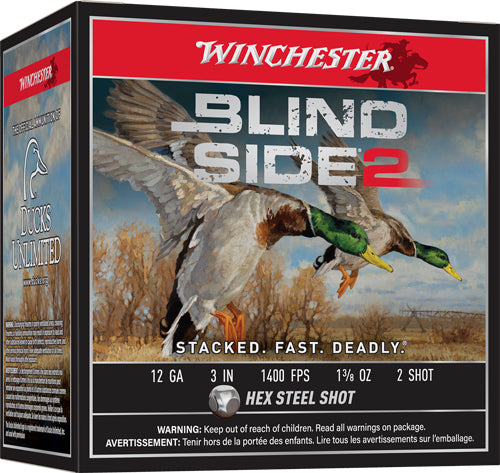 Winchester Blind Side 2 12ga. - 3" 1-3/8oz #2 25rd 10bx/cs