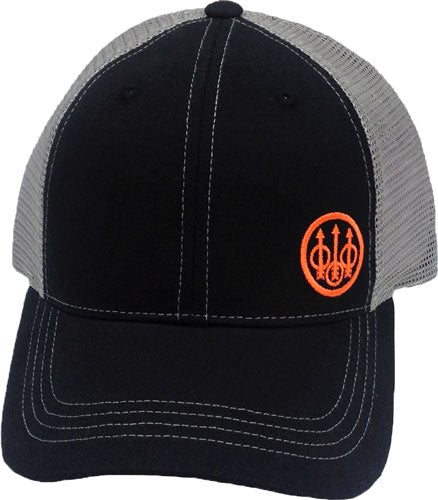 Beretta Cap Trucker W/offset - Logo Cotton Mesh Back Blk/gray