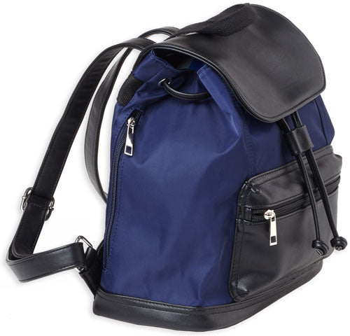 Bulldog Back Pack Purse - W/ Holster Medium Navy Stripe