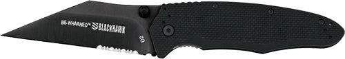 Blackhawk Knife Be-wharned - 3.31" Black/black Part Srtd