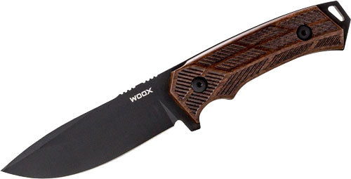 Woox Knife Rock 62 Fixed Blade - 4.25" Walnut Engraved Handle!