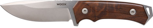 Woox Knife Rock 62 Fixed Blade - 4.25" Gray/walnut Plain Handl!