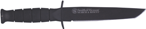 S&w Knife Ops Survival W/tanto - 6" Fixed Blade Blackened S/s