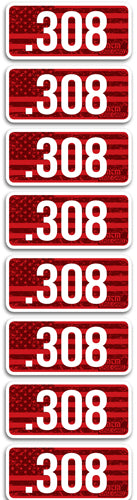 Mtm Ammo Caliber Labels .308 - 8-pack