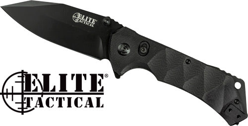 Mc Elite Tactical Parallax - 3.5" Drop Point Folder Blk/bl!