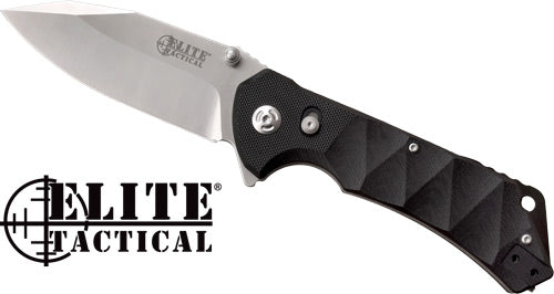 Mc Elite Tactical Parallax - 3.5" Drop Pnt Folder Ss/black!
