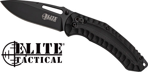 Mc Elite Tactical Pyrodex 3.3" - Drop Point Folder Black/black!
