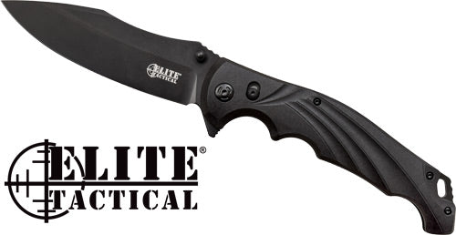 Mc Elite Tactical Conqueror - 4.8" Drop Pnt Flder Blk/blk