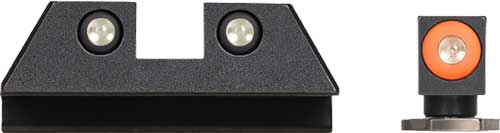 Night Fision Tri Glow Dome Org - Dot/square Rear Set For Glock