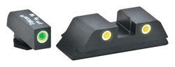 Ameriglo Tritium Classic Set - Green/yellow For Glock 17/22+
