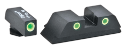 Ameriglo Tritium Classic Set - Green/green For Glock 21+
