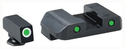 Ameriglo Tritium Pro Oper. Set - Green/green For Glock 21+