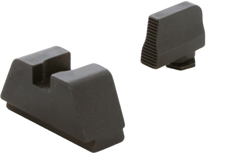 Ameriglo Xl Tall Black Serrtd - .315 Front/black .394rear Glck