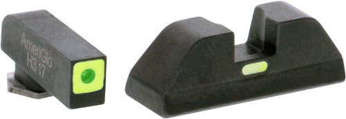 Ameriglo Cap Sight Set - Green/green For Glock 42/43