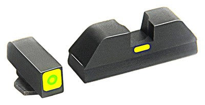 Ameriglo Cap Sight Set - Green/green For Glock 17/22