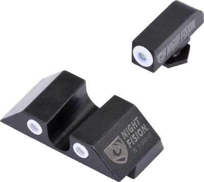 Night Fision Tritium White Dot - "u" Rear For Glock Sight Set