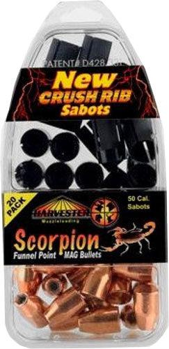 Harvester Scorpion 50 Cal. - 240gr .451 Funnel Point 20pk