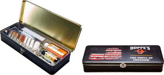 Hoppes Universal Cleaning Kit - W/american Flag Collector Tin<