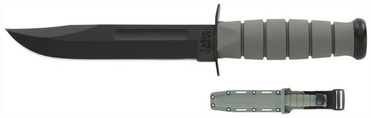 Ka-bar Fighting/utility Knife - 7" W/plastic Sheath F-green