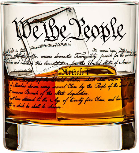 2 Monkey Whiskey Glass - Constitution Wrap