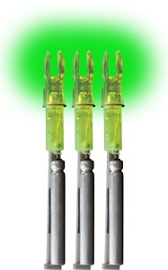 Lumenok Lighted Nock - X-series Green 3pk
