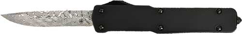 Templar Knife Slim Otf Black - Rubber 3.5" Damascus Drop Pnt