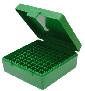 Mtm Ammo Box .38/.357 - 100-rounds Green