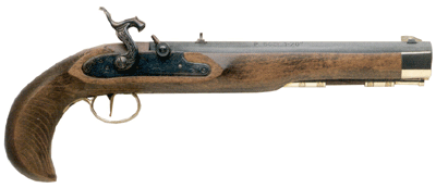 Traditions Kentucky Pistol .50 - Cal Percussion 10" Blued/hrdwd