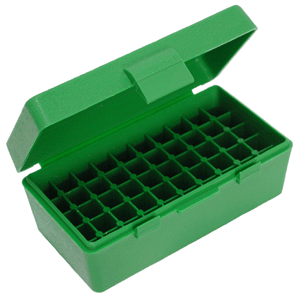 Mtm Ammo Box .38/.357 50-rnds. - Flip Top Style Green