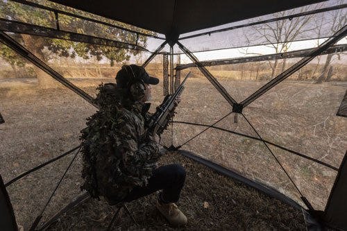 Rhino Ground Blind R180 2-way - See Thru Mesh 75"x75"x66" Rte