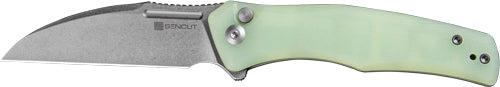 Sencut Knife Watauga 3.48" - Natural G10/stnwsh Button Lock