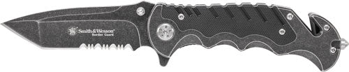 S&w Knife Border Guard 3.5" - Blade W/strap Cutter/gls Brekr