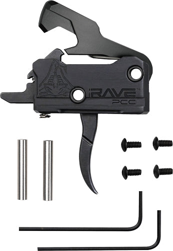 Rise Trigger Rave Pcc Curved - 3.5lb Ar-15 W/anti Walk Pins