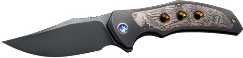 We Knife Magnetron 3.76" Black - Titanium Copper Foil/blk Stnws