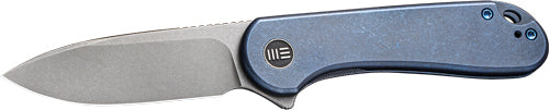 We Knife Elementum 2.96" Blue - Titanium/stnwsh 20cv Frm Lock