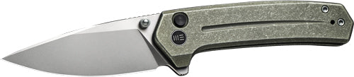 We Knife Culex 2.9" Green - Titanium/silver Bead Blasted