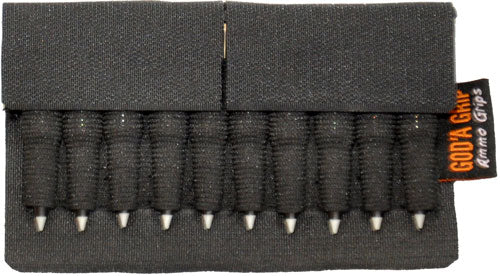 God'a Grip Ammo Grip Standard - 10 Shell Holder Black W/ 3m